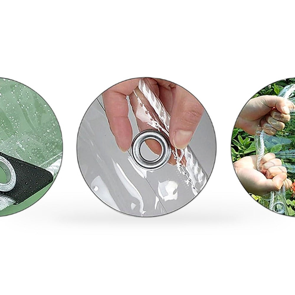 Clear Heavy Duty Tarp 200x500cm Waterproof Tarpaulin Suitable for Plant - XQ1