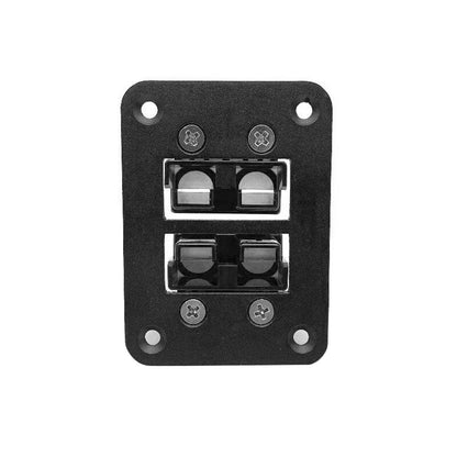 Dual Twin Aluminum Flush Mount Plate Panel Suitable For Anderson Style Plug 50A.