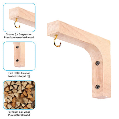 Plant Hanger Hanging Plant Hook Wooden Hanging Basket Wall Plant Hook Flower Pot.