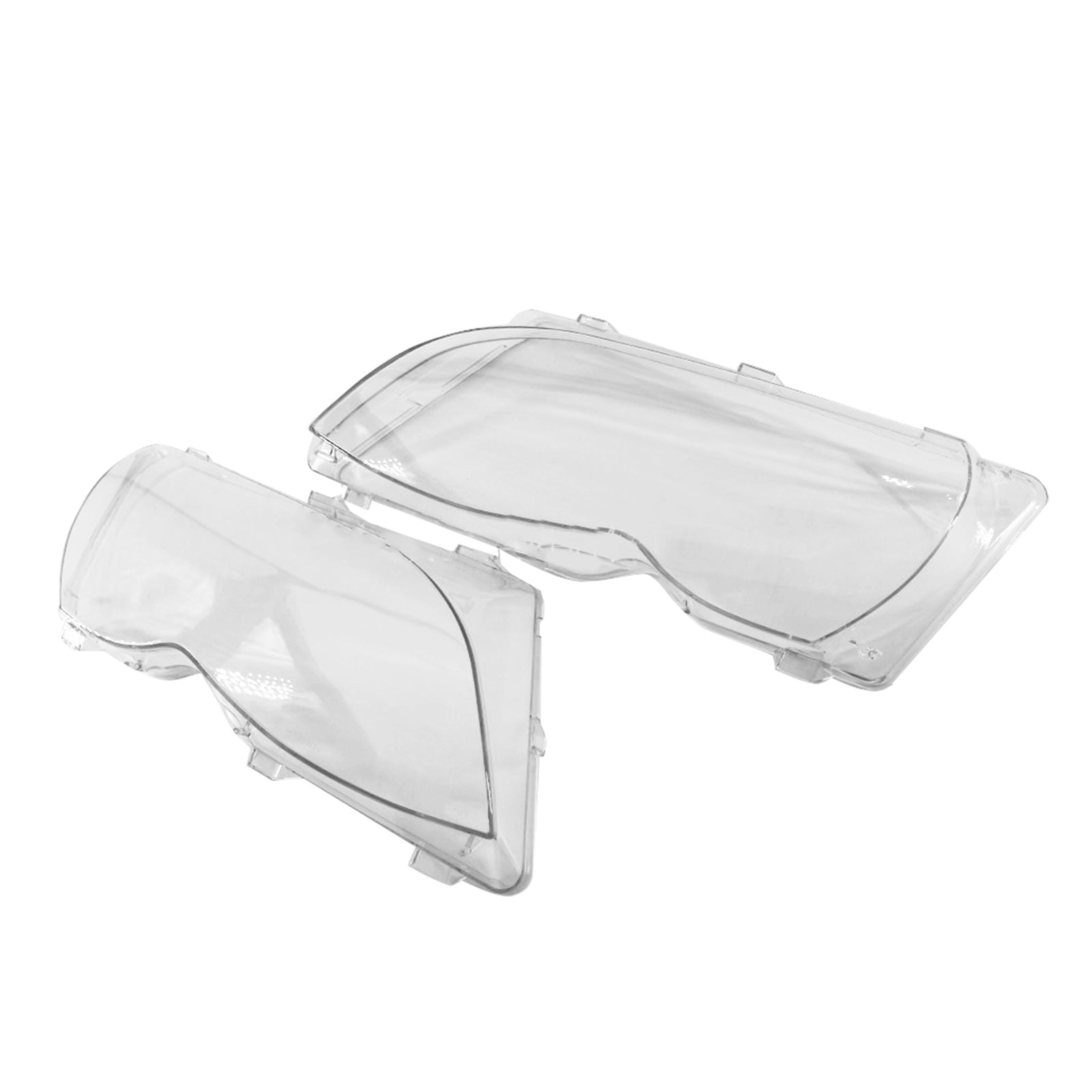 Car Front Headlight Headlamp Lens Cover Suitable for BMW 3-Series E46 4 Door.