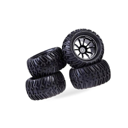 4x Wheel Rim & Tires Suitable for HSP 1:10 Monster Truck RC Car 12mm Hub