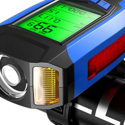 USB Rechargeable LED Bicycle Headlight Suitable for Bike Front Light w Horn - XQ1