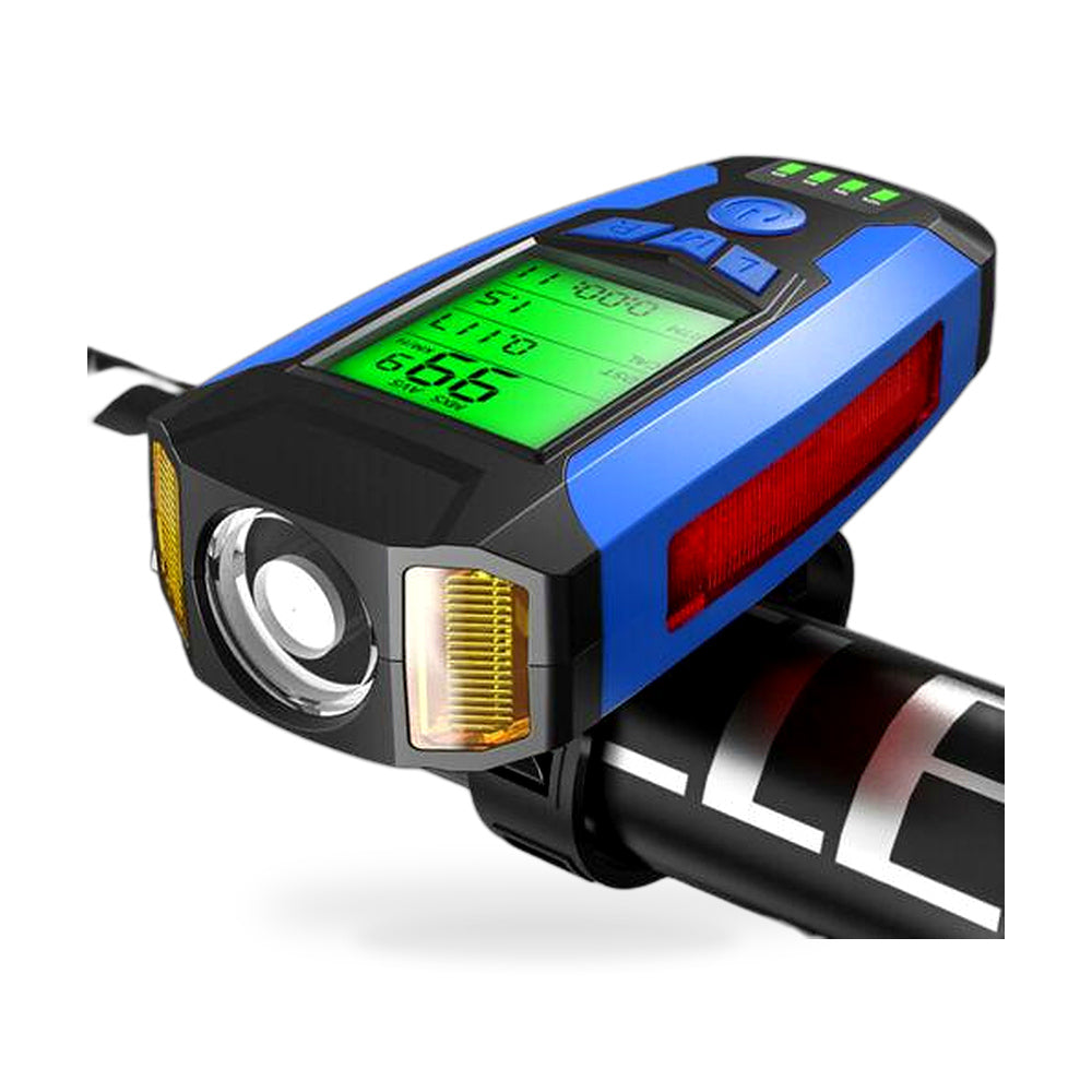 USB Rechargeable LED Bicycle Headlight Suitable for Bike Front Light w Horn - ZT2