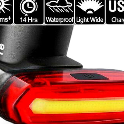 120 Lumens LED Bike Tail Light USB Rechargeable Suitable for Bicycle