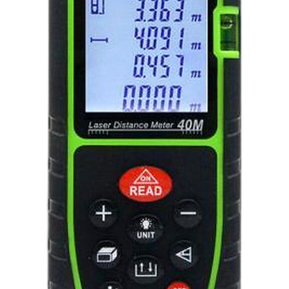 40m Handheld Digital Laser Distance Meter Measure Tape Range Finder