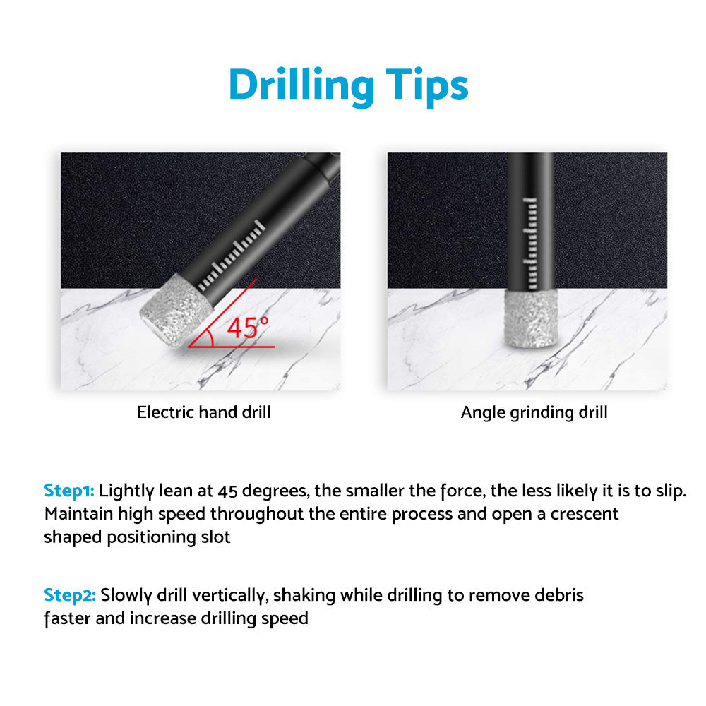 5x Dry Diamond Drill Bit 6mm For Porcelain Granite Tile Glass Ceramics Marble.
