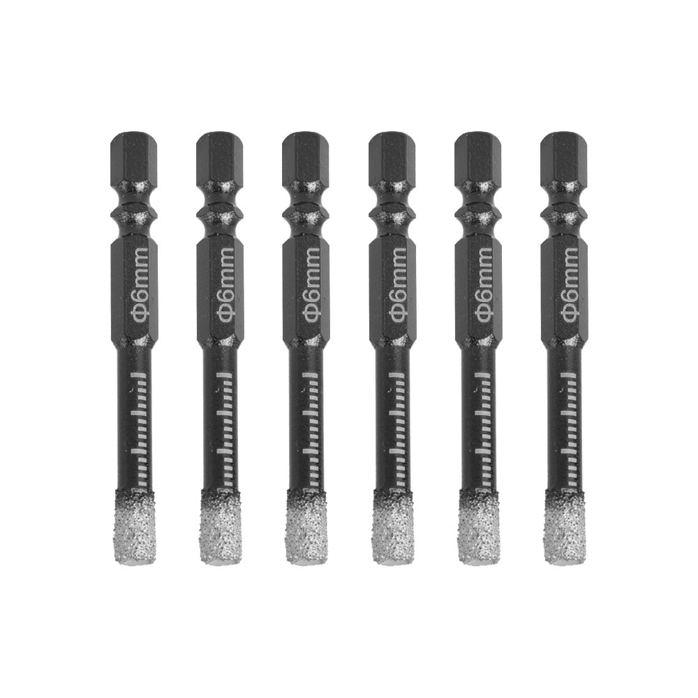 5x Dry Diamond Drill Bit 6mm For Porcelain Granite Tile Glass Ceramics Marble.