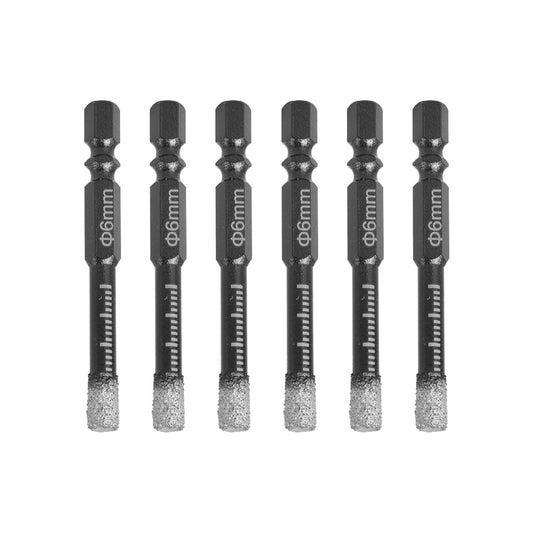 5x Dry Diamond Drill Bit 6mm For Porcelain Granite Tile Glass Ceramics Marble.