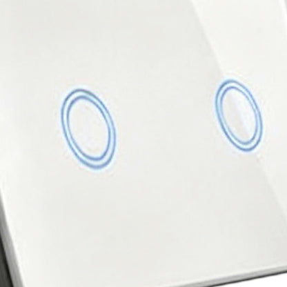 87x87mm LED Touch Wall Light Switch 2-Gang 1-Way Suitable for Home Office