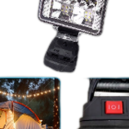 3in 18V LED Work Light Torch with 2x USB Ports Suitable for Makita
