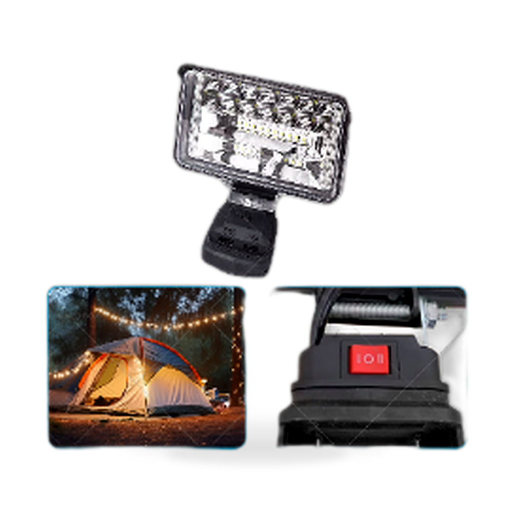 18V 4in LED Work Light Torch Camping Flashlights 2USB Suitable for Makita Batter