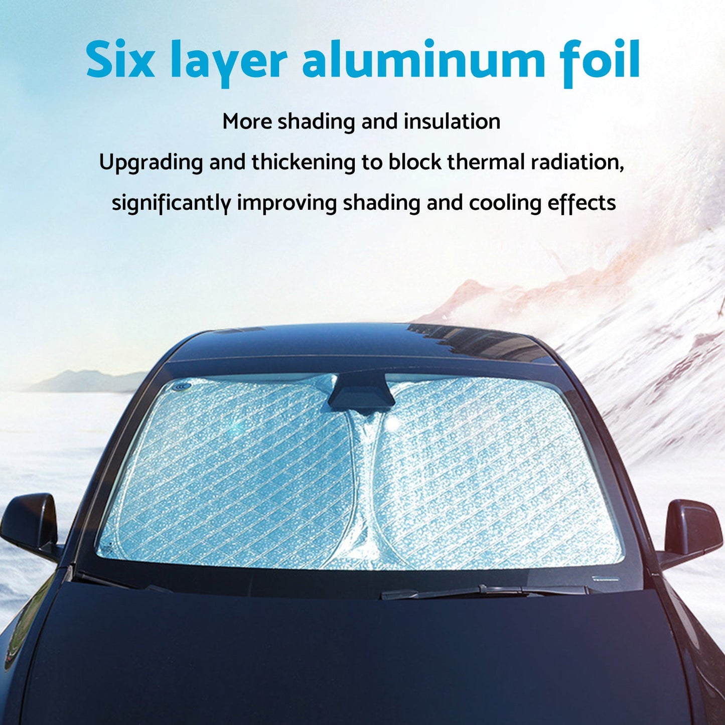 6-Layer Windscreen Sun Shade Suitable For Isuzu D-MAX 2020-2024 UV Protection