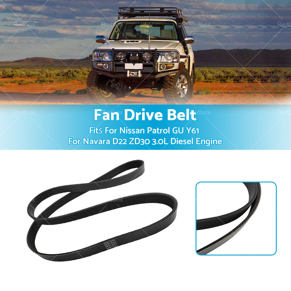 7PK1640 Fan Drive Belt Suitable for Nissan Patrol GU Y61 Navara D22 Diesel 3. 0L.