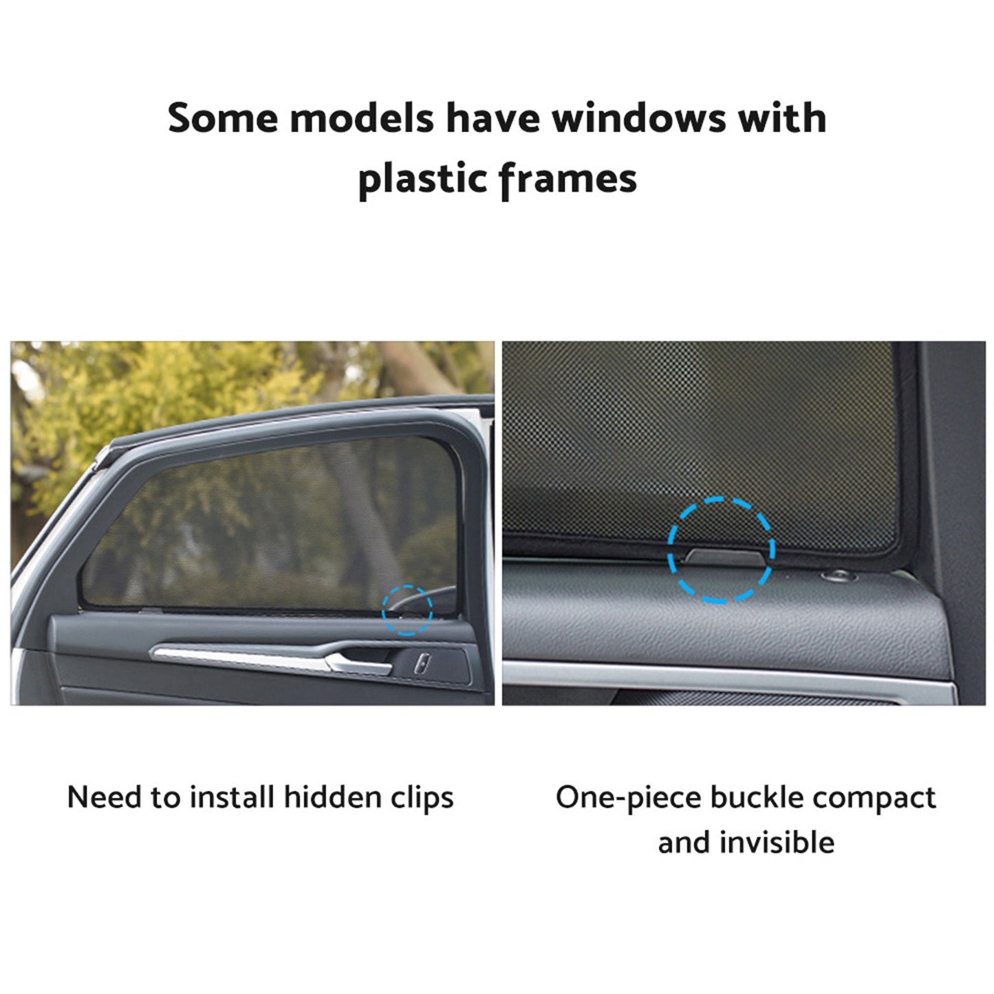 Window Shade Black Suitable For Toyota RAV4 2005-2012 UV Protection Window.