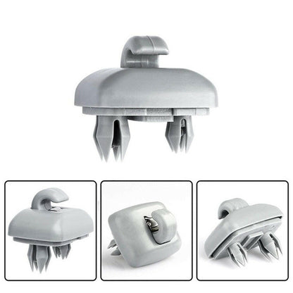 2x Sun Visor Clip Holder Hook Bracket Suitable For Audi A3 A4 Q3 Q5 TT Grey