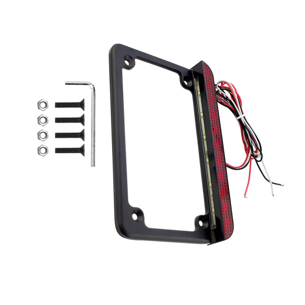 Motorcycle License Plate Frame Bracket With LED Brake Light Suitable for Harley-