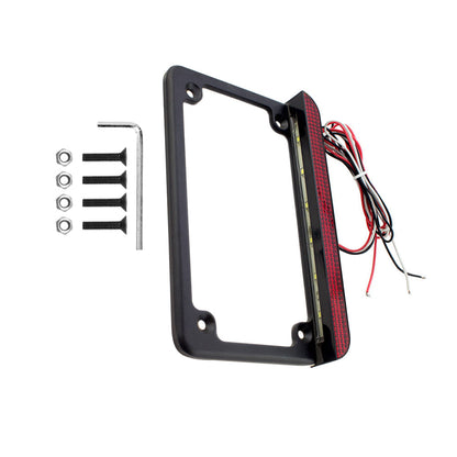 Motorcycle License Plate Frame Bracket With LED Brake Light Suitable for Harley-