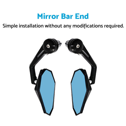 Rearview Handle Bar End Side Mirrors Suitable For Yamaha MT-07 / MT07 / FZ07 2013-2021