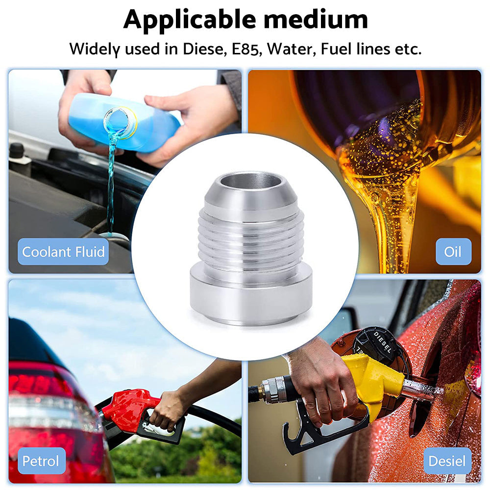 2x AN10 Male Aluminium Weld-On JIC Bungs Suitable For -10AN Fitting JXSS032-10-A