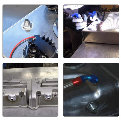 AN8 Male Aluminium Weld-On JIC Bungs x 2 Fitting -10AN JXSS032-10-A