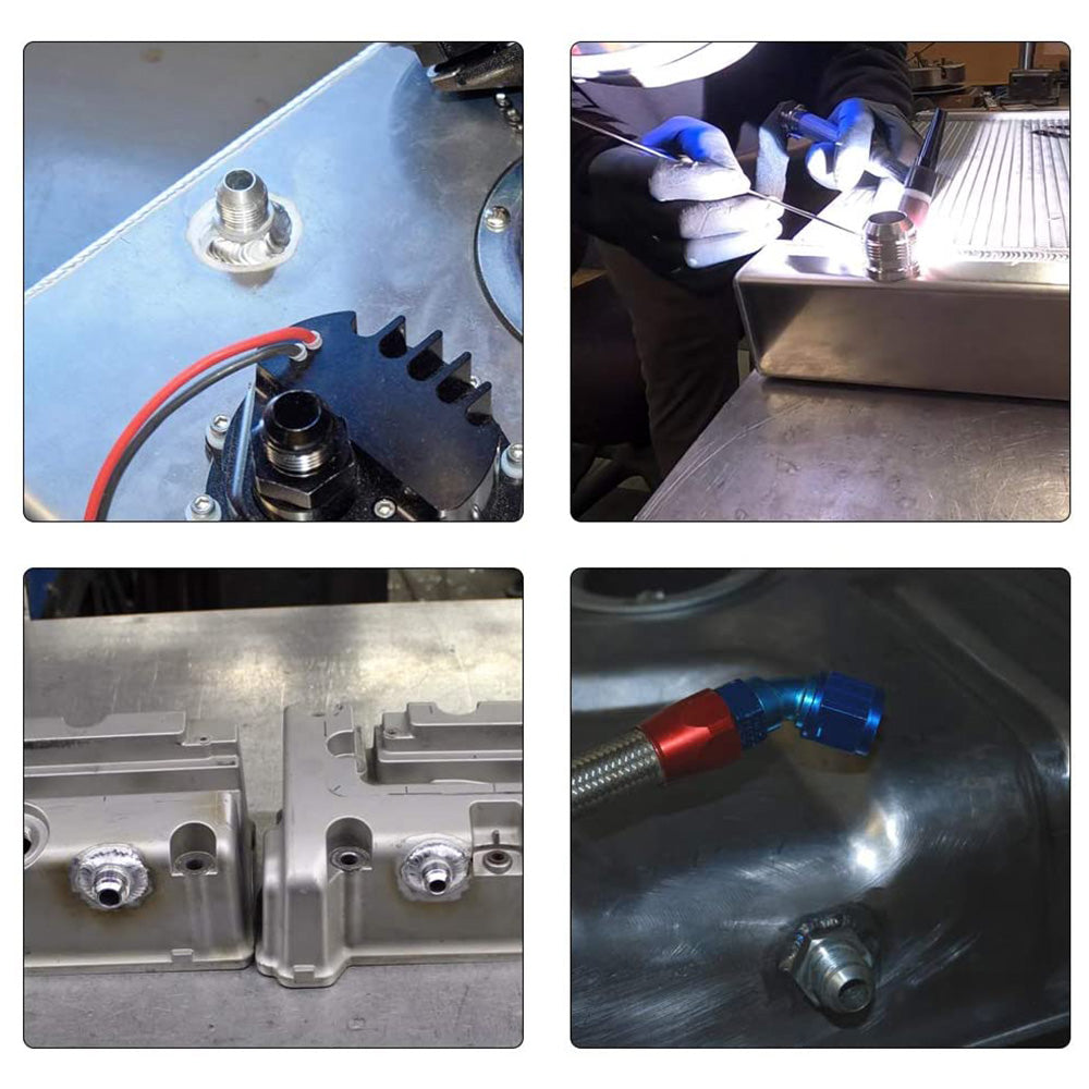 2x AN10 Male Aluminium Weld-On JIC Bungs Suitable For -10AN Fitting JXSS032-10-A