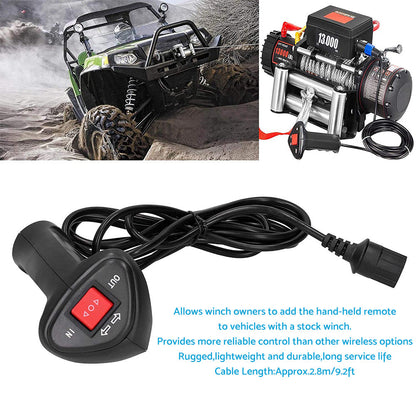 Universal Electric Winch Remote Controller With 9.2ft Cable Suitable For Car & Vehicle