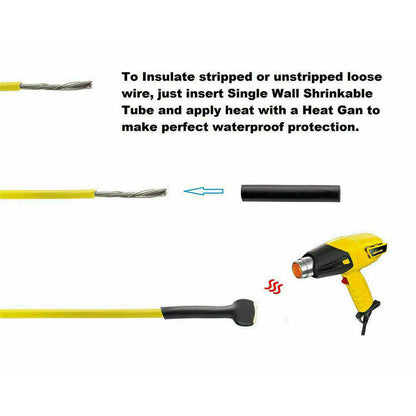 Solder Seal Sleeve Heat Shrink Butt Wire Connectors Terminals Waterproof.