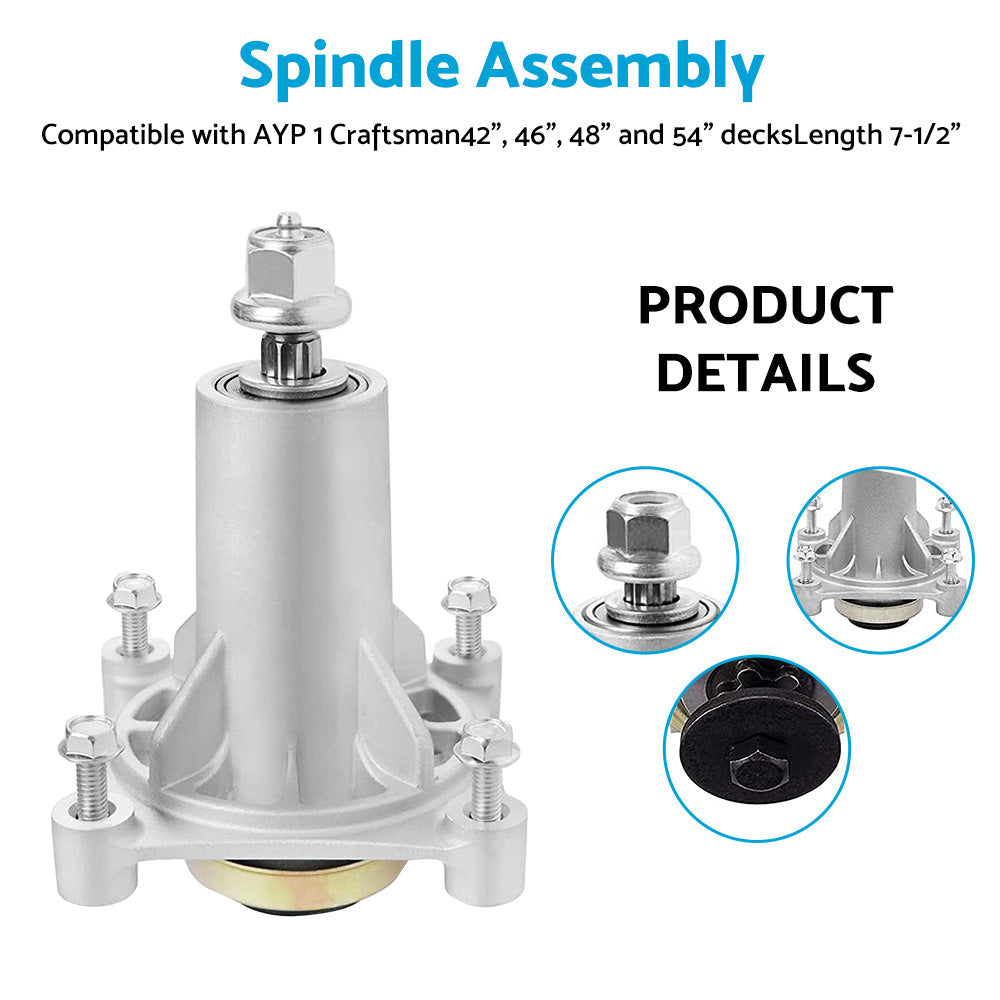 2xSpindle Assembly Suitable For 38-54inchHusqvarna Poulan Pro Mowers LT1597 LTH1797.