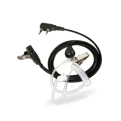 2PCS Covert Acoustic Tube Earpiece Headset Mic Suitable for Kenwood