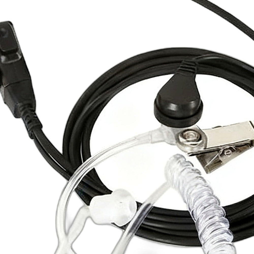 2PCS Covert Acoustic Tube Earpiece Headset Mic Suitable for Kenwood