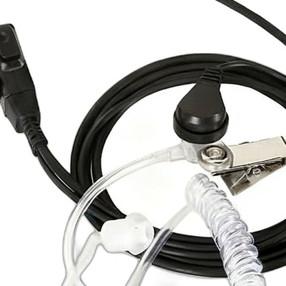 2PCS Covert Acoustic Tube Earpiece Headset Mic Suitable for Kenwood