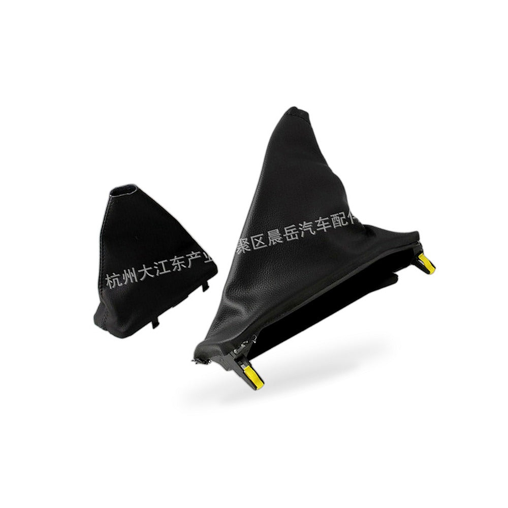 Set Handbrake and T-Bar Boot Cover Black Leather Suitable for Ford Falcon FG FG-