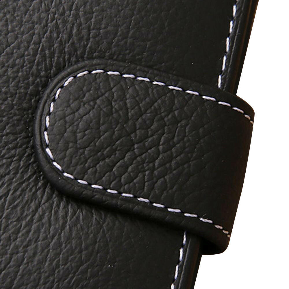 Men's Bi-Fold Wallet Black With Top Layer Cowhide Leather, Card Slots & Coin Pocket.
