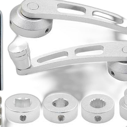 Chrome Billet Aluminum 4 1/4 Window Crank Handle For Hot Rod Chevy Ford Chrysler - XQ1