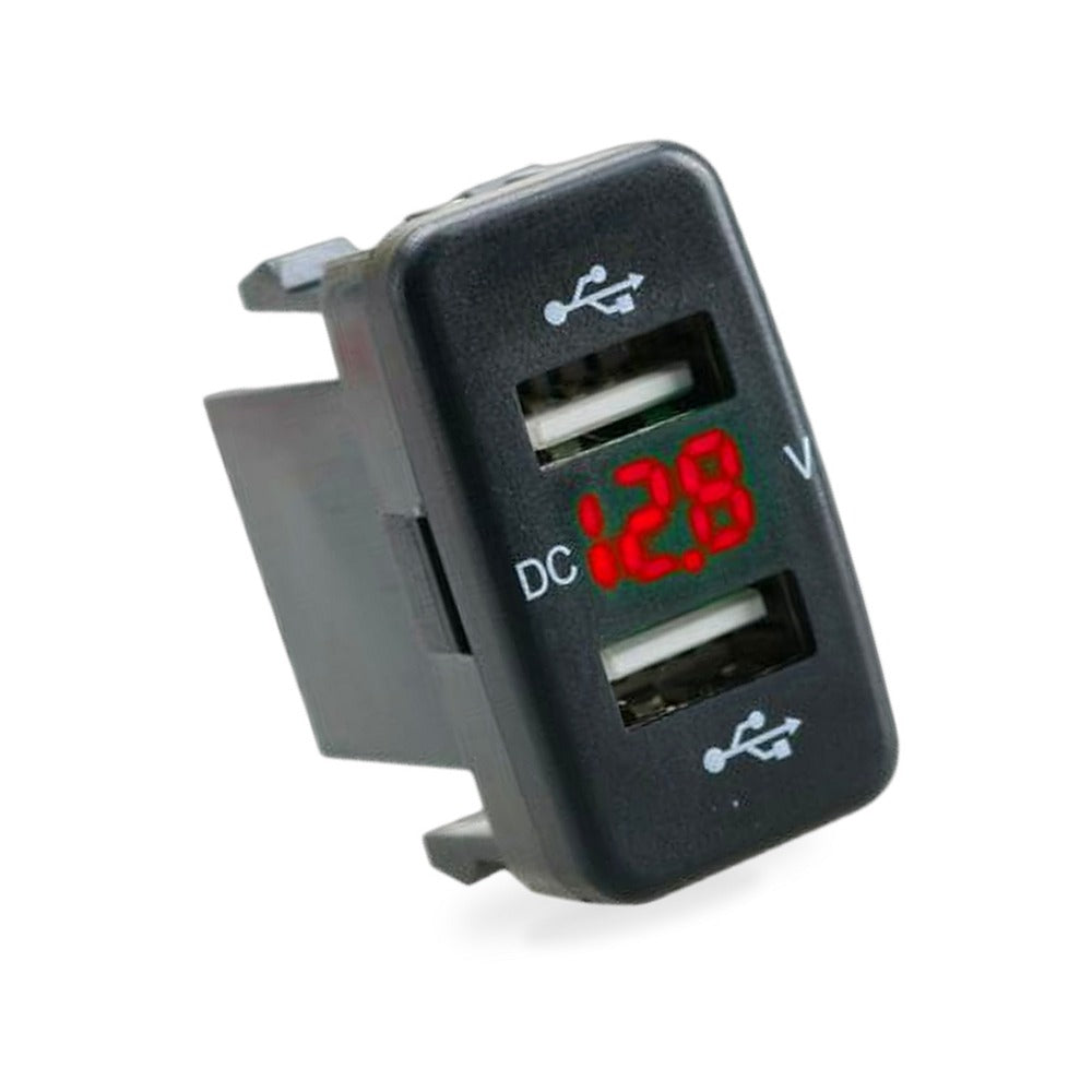 Dual USB Charger Volt Meter Suitable for Toyota Land Cruiser 200 Series