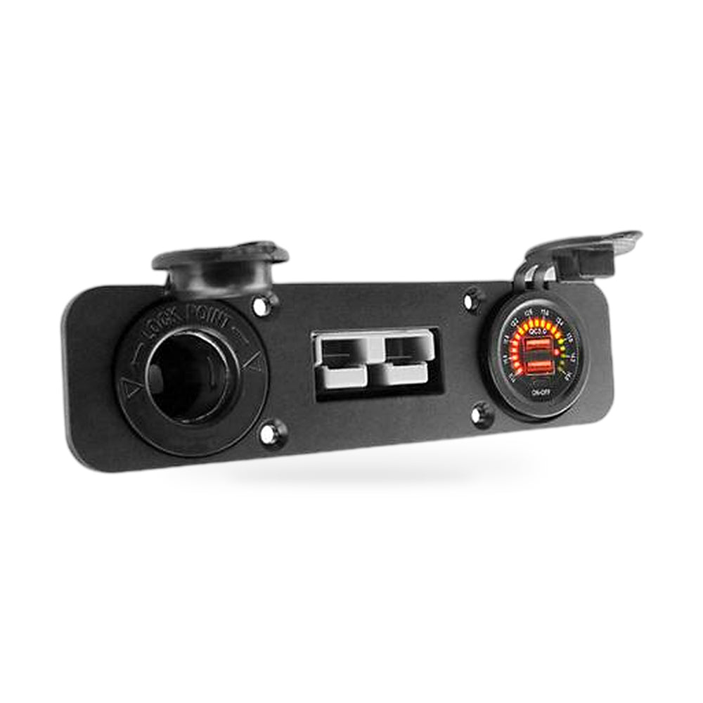 50 Amp Anderson Plug USB 3.0 Cigarette Socket Flush Mount Recessed Plate