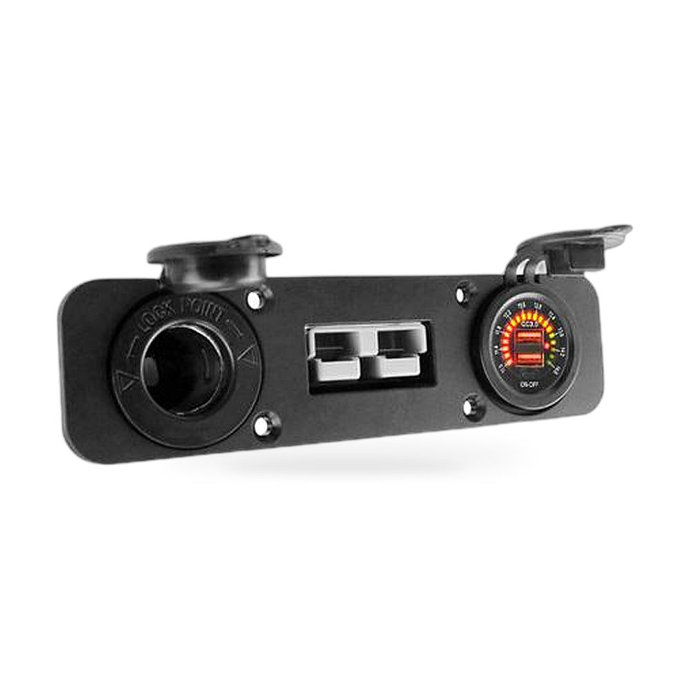 50 Amp Anderson Plug USB 3.0 Cigarette Socket Flush Mount Recessed Plate