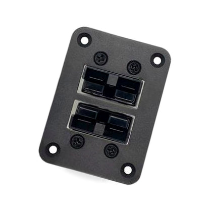 Dual Twin Aluminum Flush Mount Plate Suitable for Anderson Style Plug 50A