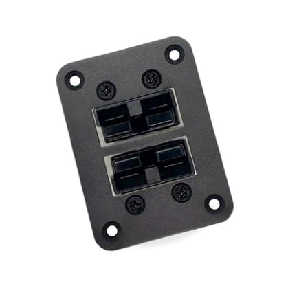 Dual Twin Aluminum Flush Mount Plate Suitable for Anderson Style Plug 50A