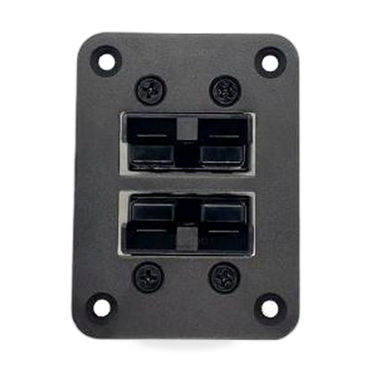 Dual Twin Aluminum Flush Mount Plate Suitable for Anderson Style Plug 50A