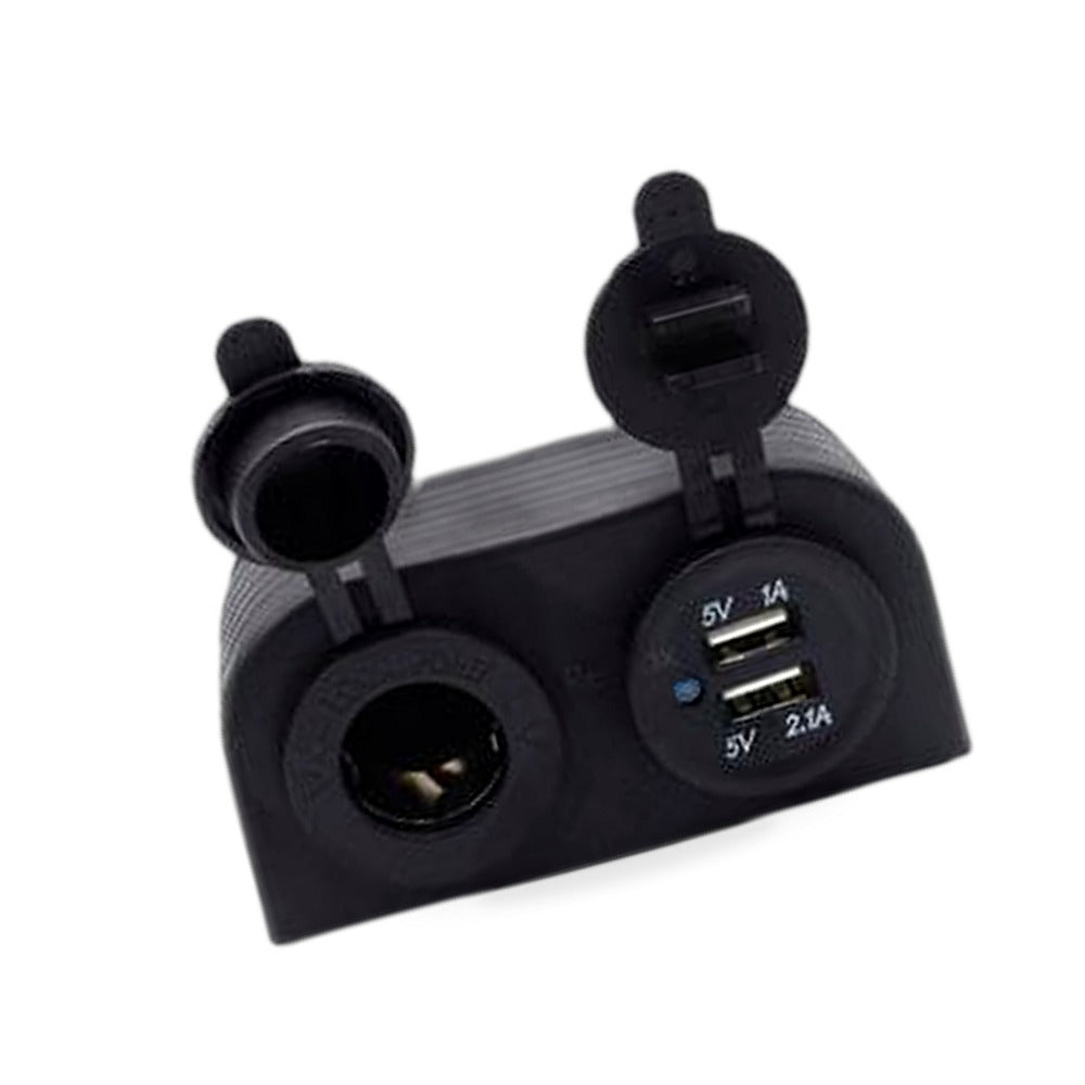 12V Dual USB Port Charger Socket Suitable for Car Boat Caravan