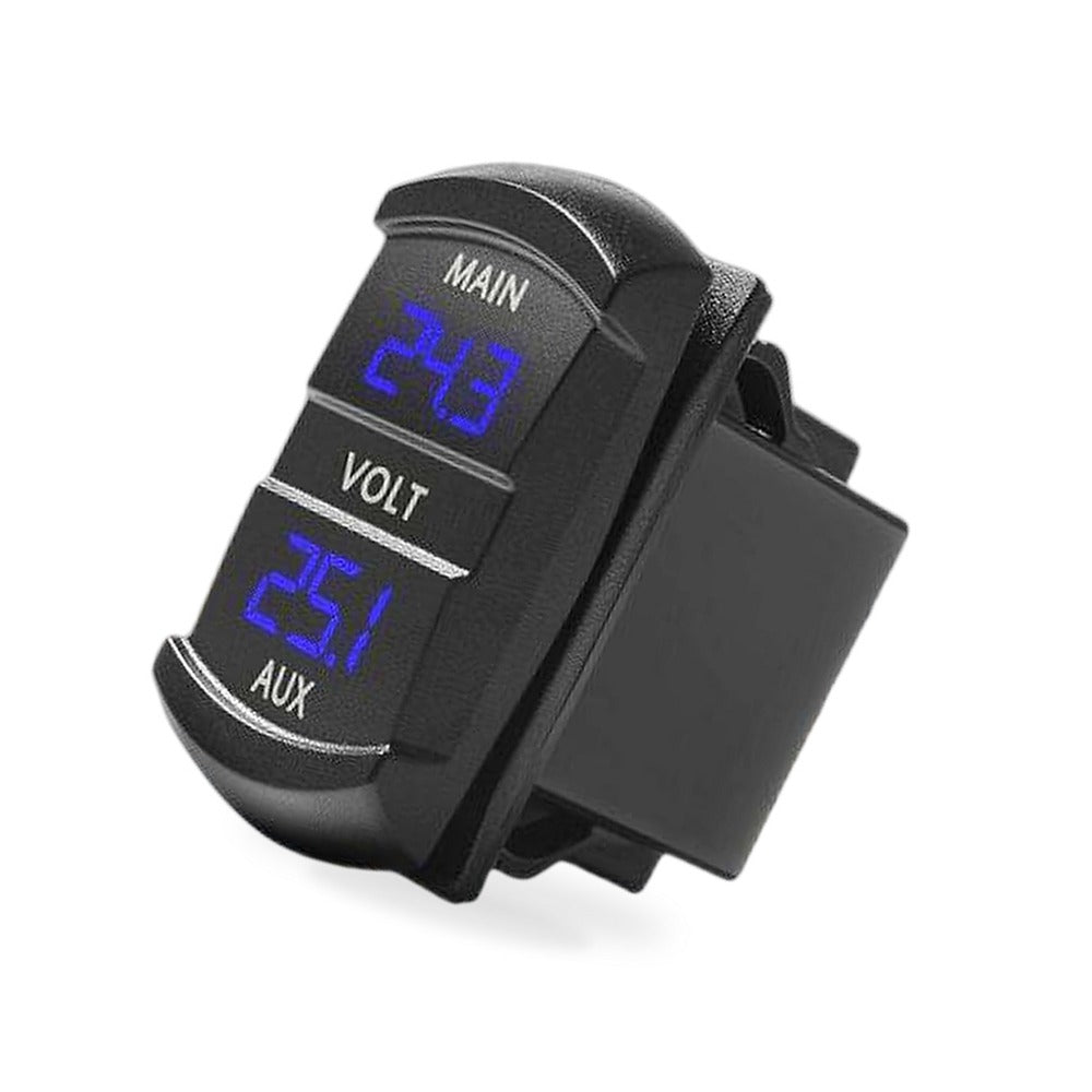 12V-24V Dual Voltmeter Battery Monitor LED Digital Car Boat Voltage Marine Gauge