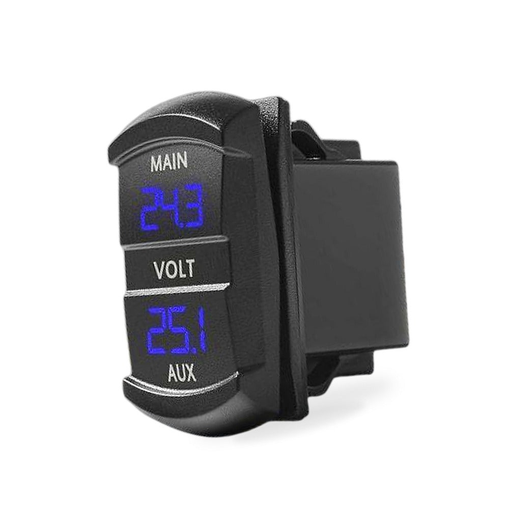12V-24V Dual Voltmeter Battery Monitor LED Digital Car Boat Voltage Marine Gauge