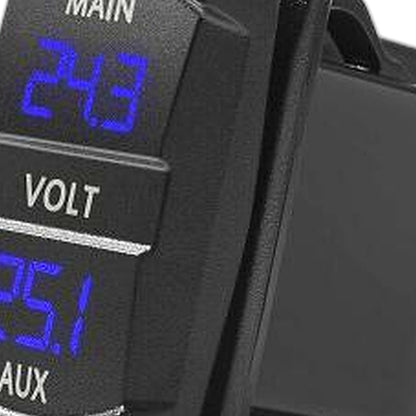 12V-24V Dual Voltmeter Battery Monitor LED Digital Car Boat Voltage Marine Gauge
