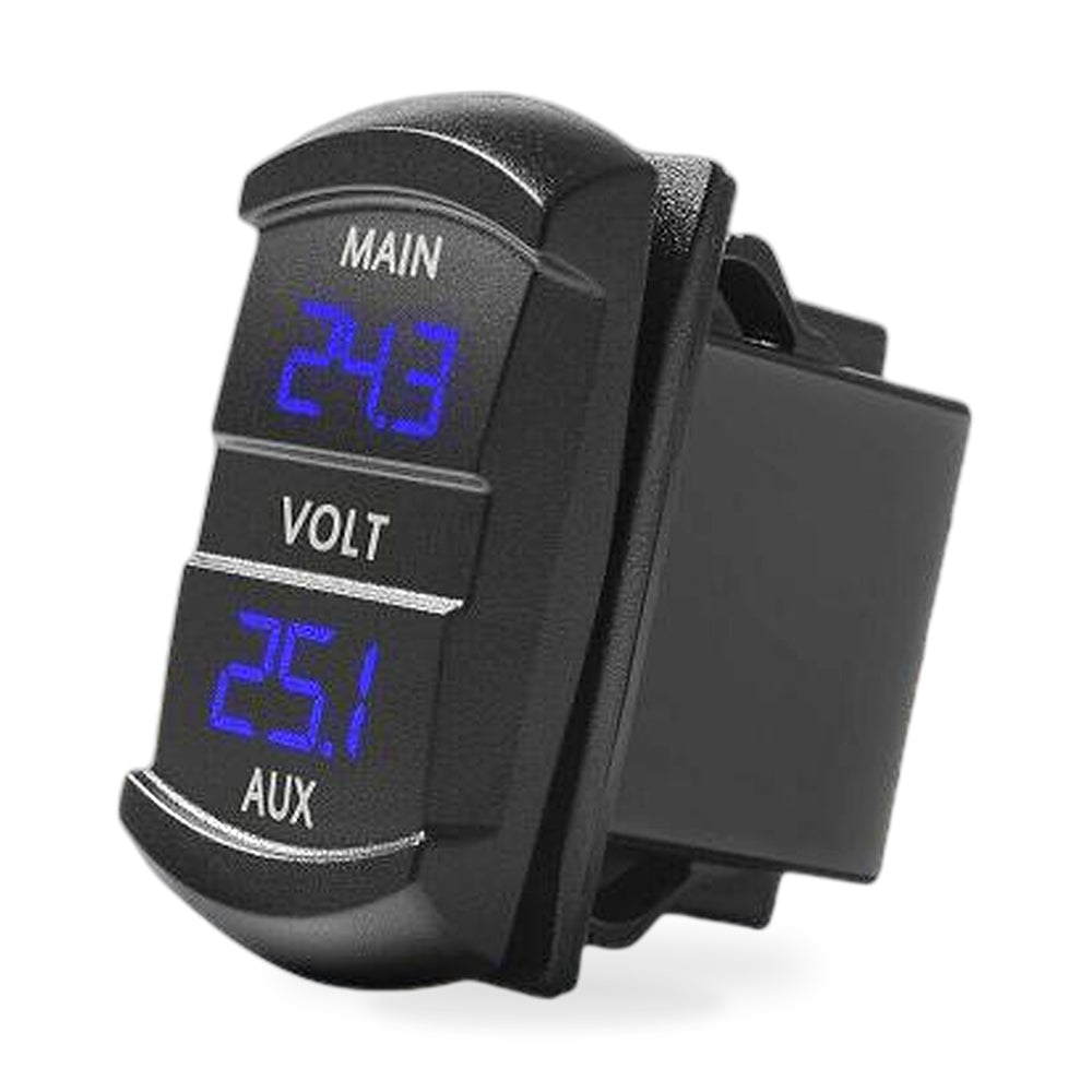 12V-24V Dual Voltmeter Battery Monitor LED Digital Car Boat Voltage Marine Gauge