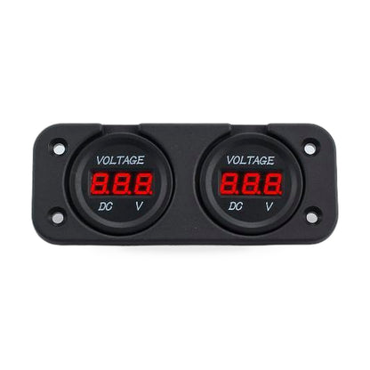 Digital LED Volt Meter Dual Battery Monitor Suitable for Boat Marine DC 12V-24V