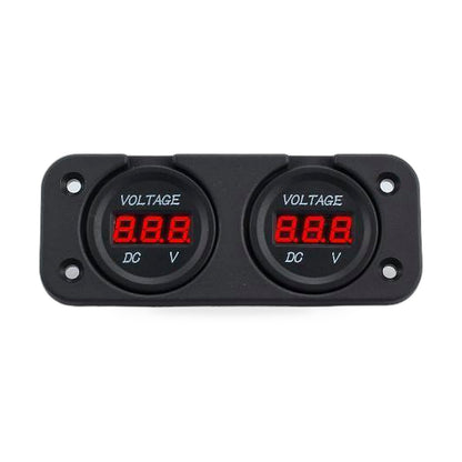 Digital LED Volt Meter Dual Battery Monitor Suitable for Boat Marine DC 12V-24V