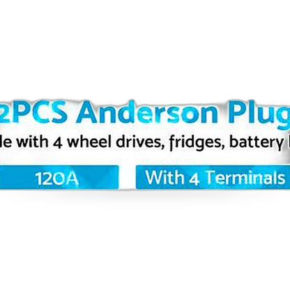 2x Grey Anderson Style Plug 120A Heavy Duty Connector Suitable for Universal Use