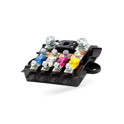 BX2054 fuse box+fuse pads (5 pieces: 300A, 150A, 80A, 100A, 60A), BX2054 fuse box five way one in and four out fuse holder box modified RV power protection collector - BD2