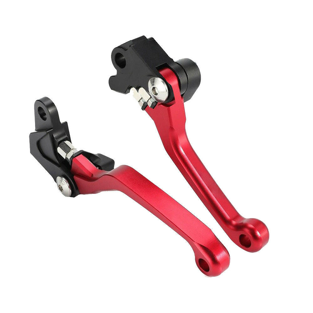 CNC Pivot Brake Clutch Levers Red Suitable For Honda XR250 / CR125R / CRF450R / CR500.